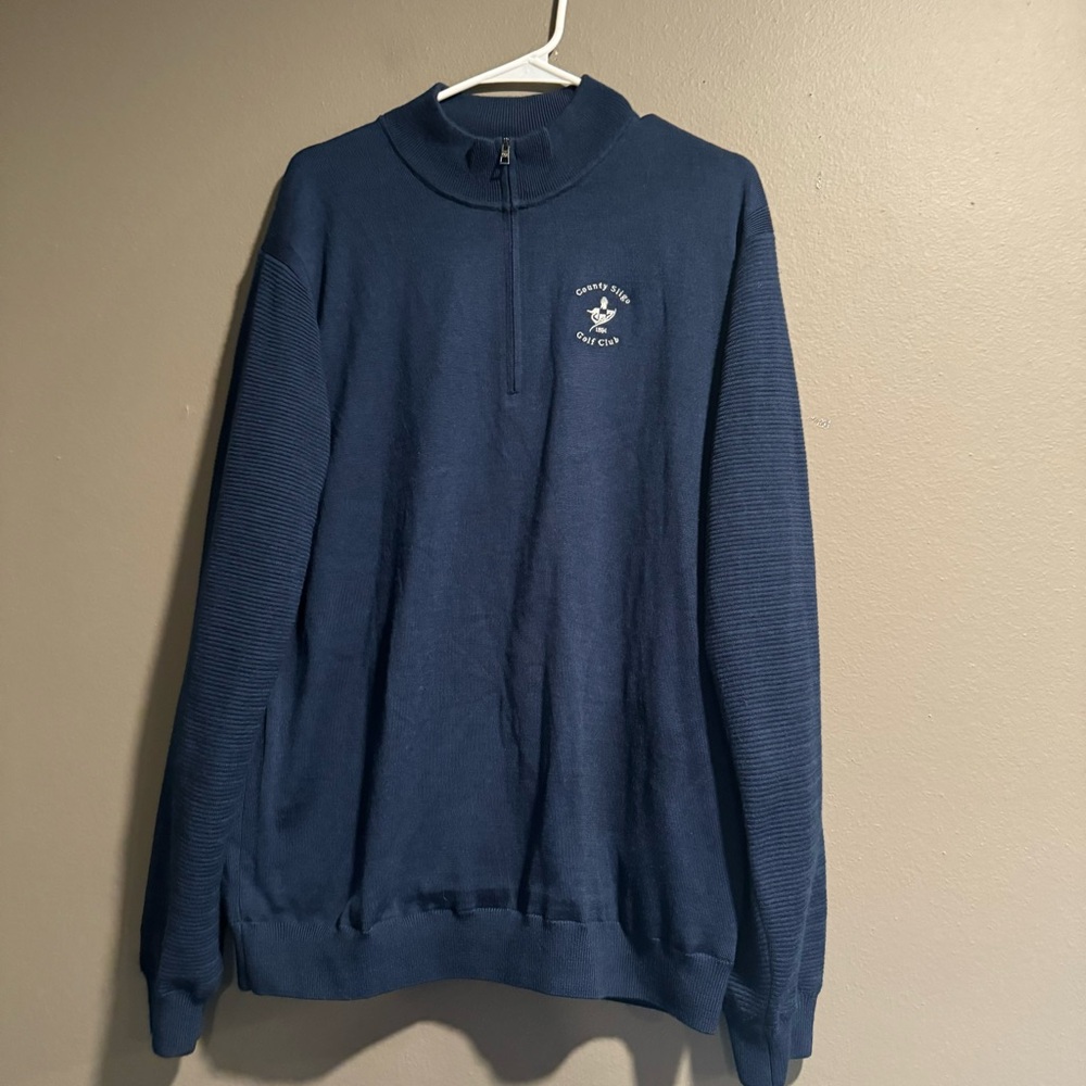 Ping Merino Wool Blend Pullover 1/4 Zip Sweater Lined Size XL